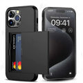 Funda estilizada LuxShield para iPhone con tarjetero y diseño protector