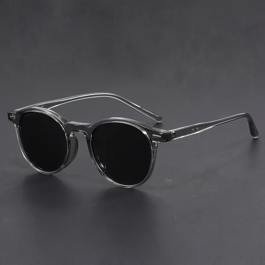 Lunettes rondes légères pour homme à monture écaille, style rétro
