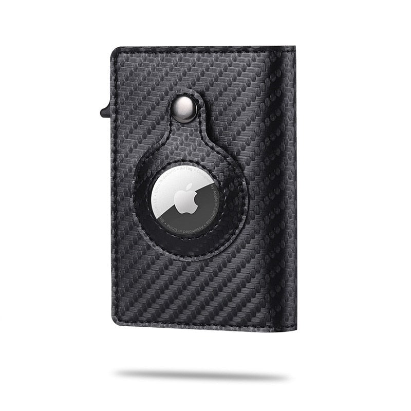 Portefeuille AirTag en fibre de carbone pour homme avec emplacement intégré pour traceur