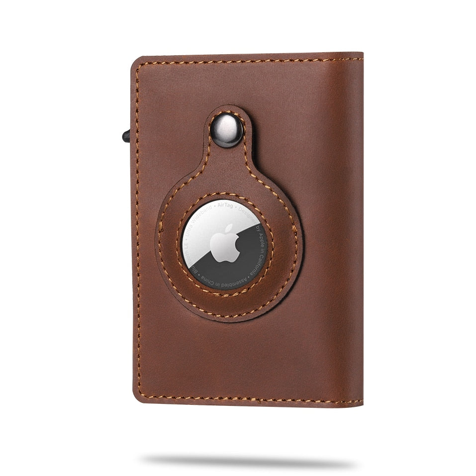 Portefeuille AirTag en fibre de carbone pour homme avec emplacement intégré pour traceur