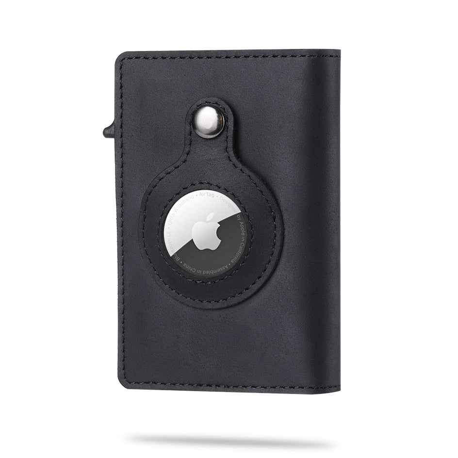 Portefeuille AirTag en fibre de carbone pour homme avec emplacement intégré pour traceur