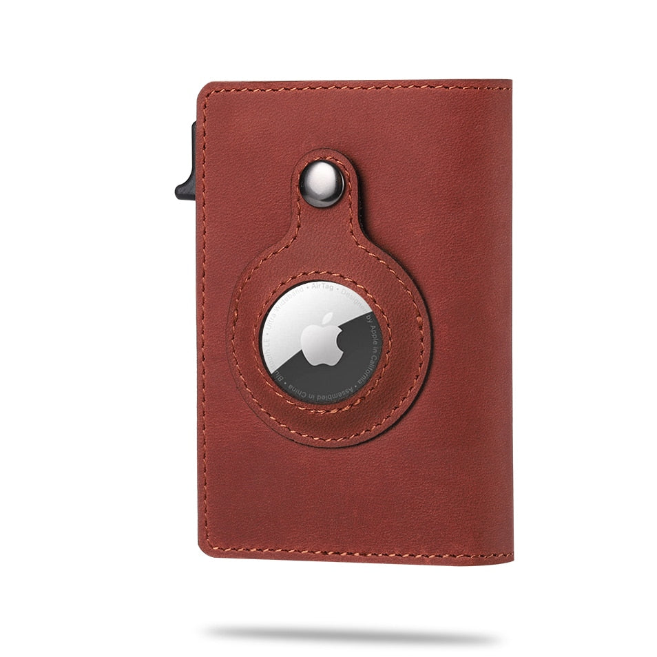 Portefeuille AirTag en fibre de carbone pour homme avec emplacement intégré pour traceur