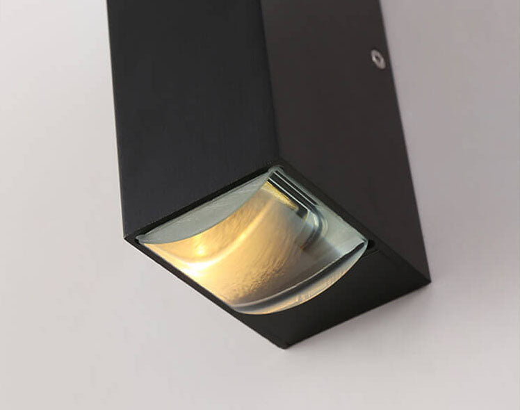 Modern Rectangular Outdoor LED Wall Light With Up Down Lighting