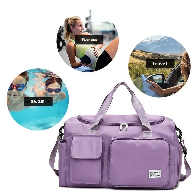 Stor reise- og treningsbag med eget skofag