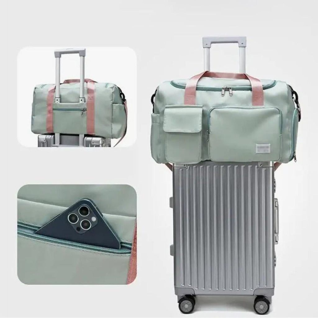 Stor reise- og treningsbag med eget skofag