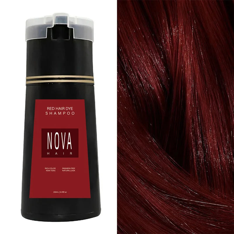 شامبو صبغة فوري من NovaHair لتغطية الشيب سريعًا وتجديد لون الشعر