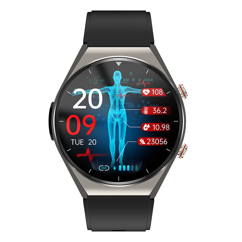 Orntli HealthGuard Pro 智能手表，支持心电图、血压和血糖检测