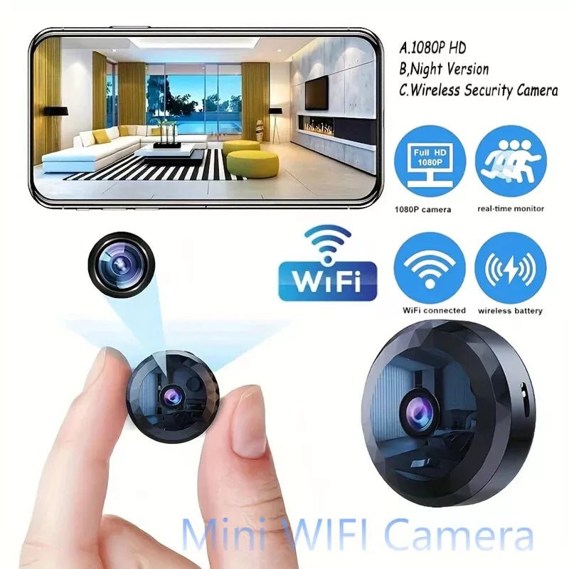 1080P HD Mini WiFi Camera With Night Vision And Motion Detection