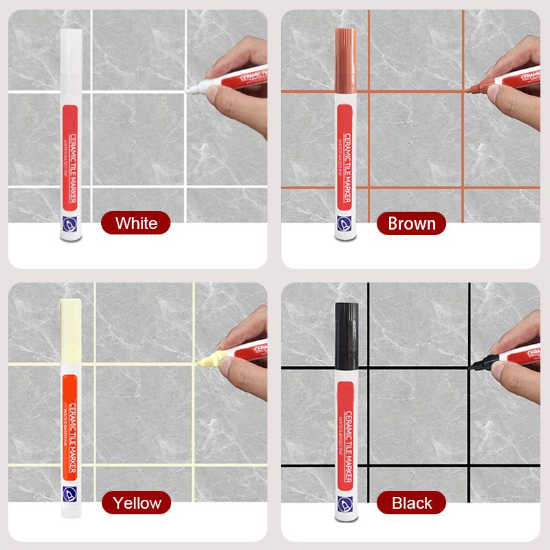 Ceramic Tile Grout Pen — Anti-Mold, Waterproof, Lightfast