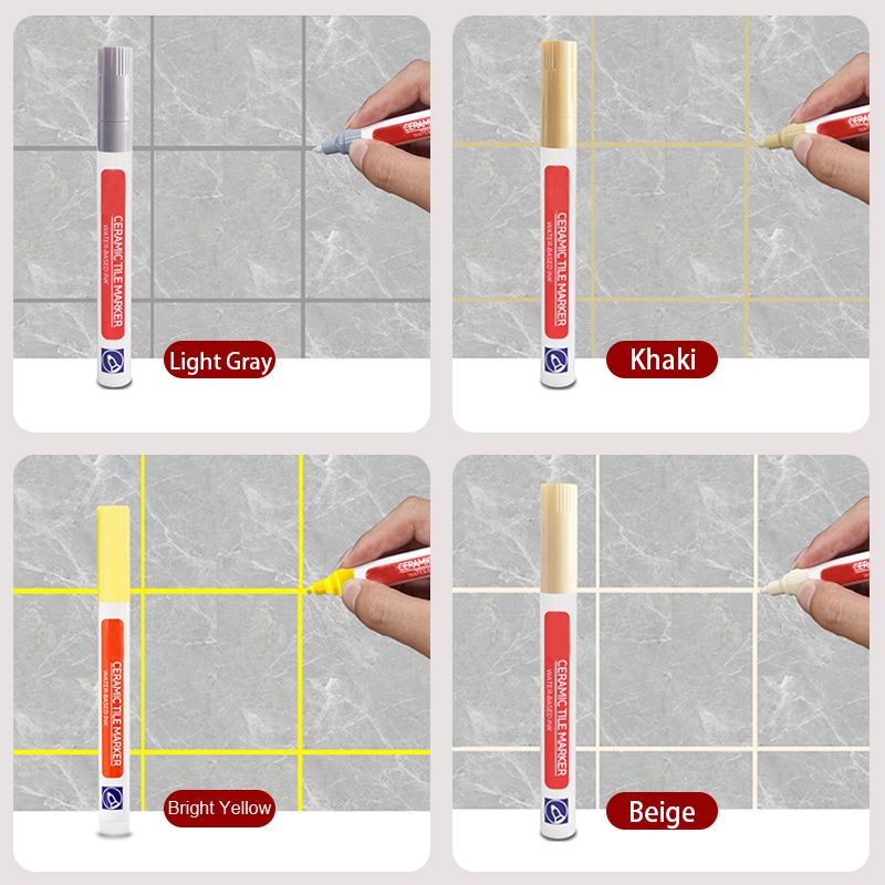 Ceramic Tile Grout Pen — Anti-Mold, Waterproof, Lightfast