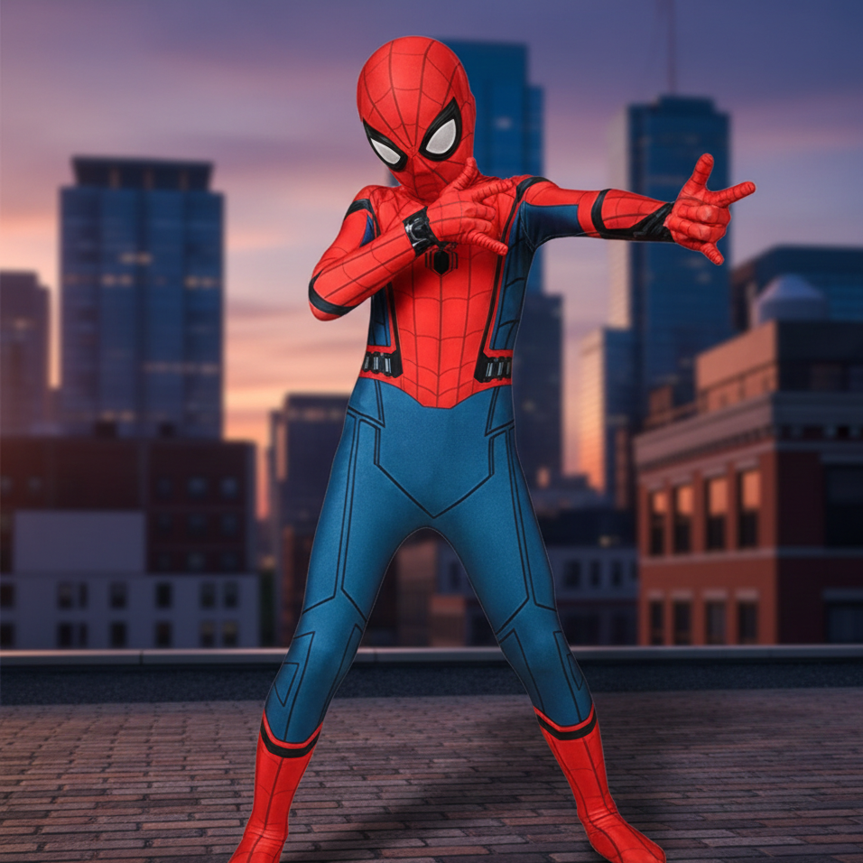 Ολόσωμη στολή WebWarrior σε στιλ Spidey με αφαιρούμενη μάσκα