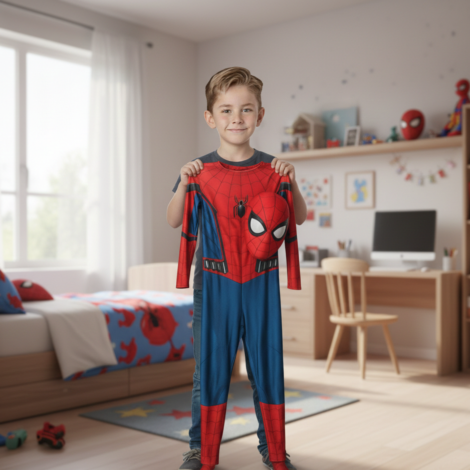Ολόσωμη στολή WebWarrior σε στιλ Spidey με αφαιρούμενη μάσκα