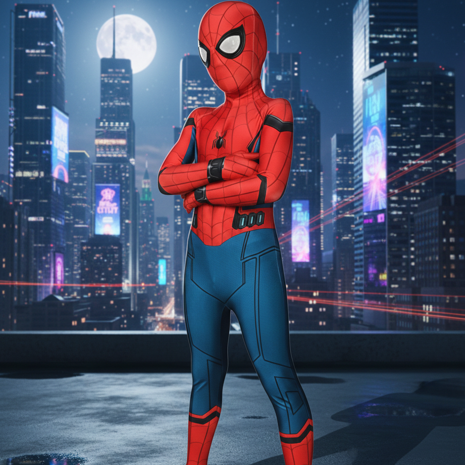 Ολόσωμη στολή WebWarrior σε στιλ Spidey με αφαιρούμενη μάσκα