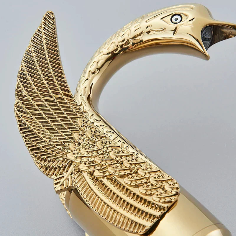 Swan Modern Single Handle Golden Bathroom Sink Faucet
