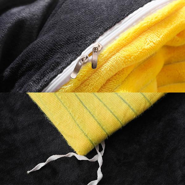 Set di biancheria da letto in velluto a coste spesso — Calore su entrambi i lati