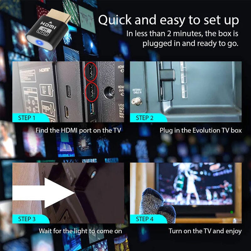 Dispositivo de streaming para TV HDMI 4K con canales gratuitos y sin cuotas mensuales