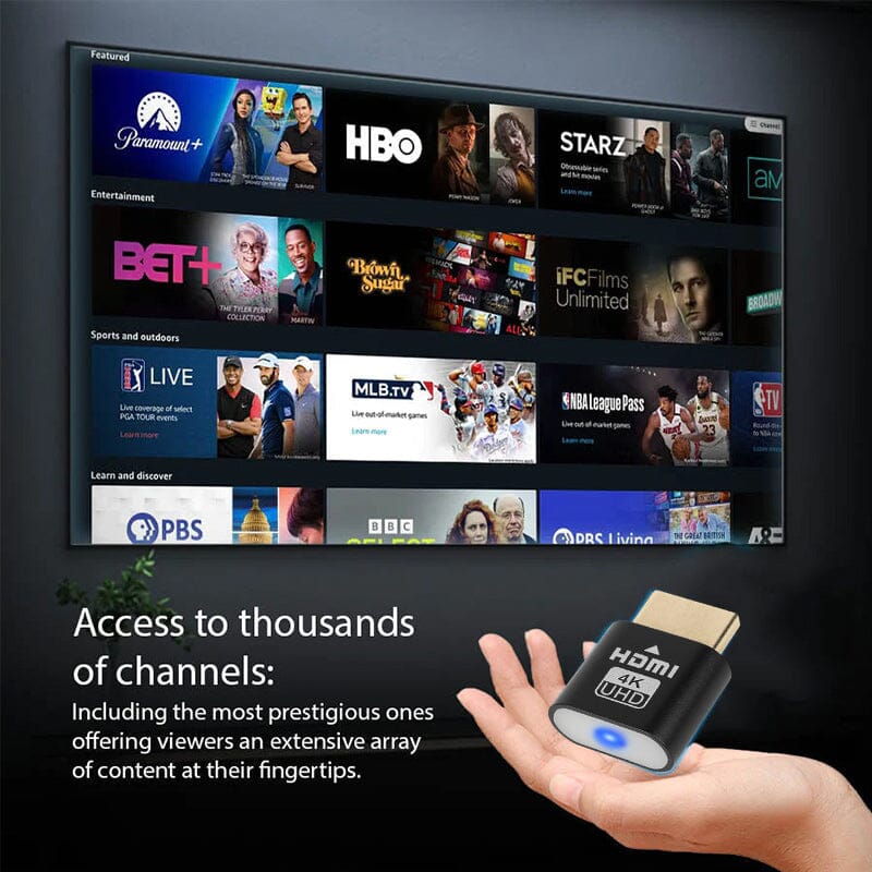 4K HDMI TV Streaming Device Free Channels No Monthly Fees