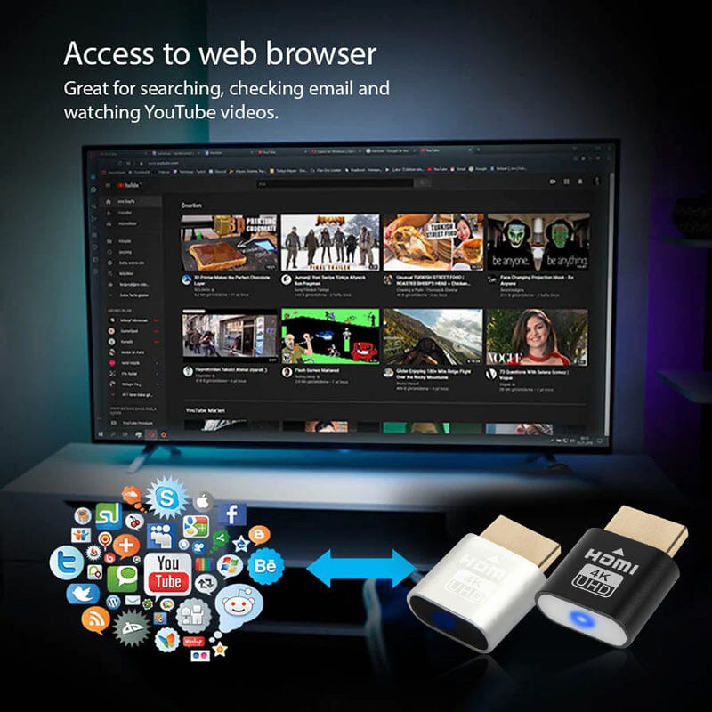 4K HDMI TV Streaming Device Free Channels No Monthly Fees