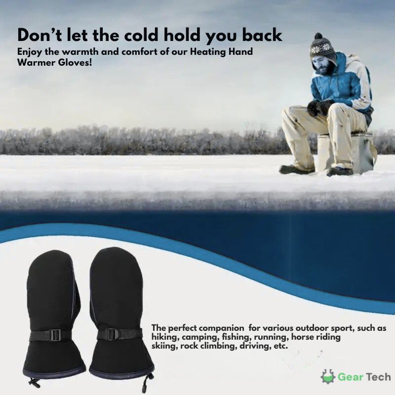 USB Heated Mittens Waterproof Dual-Sided Heating With 3 Heat Levels