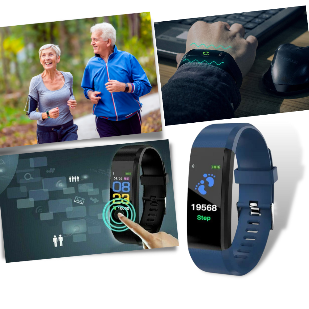 VitaWatch Senior Smartwatch — Health Monitor, Large LED Screen