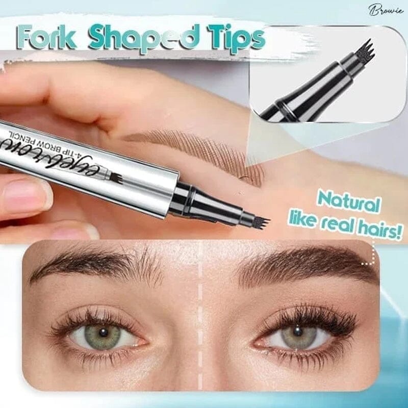 Crayon à sourcils imperméable à 4 pointes pour microblading 3D