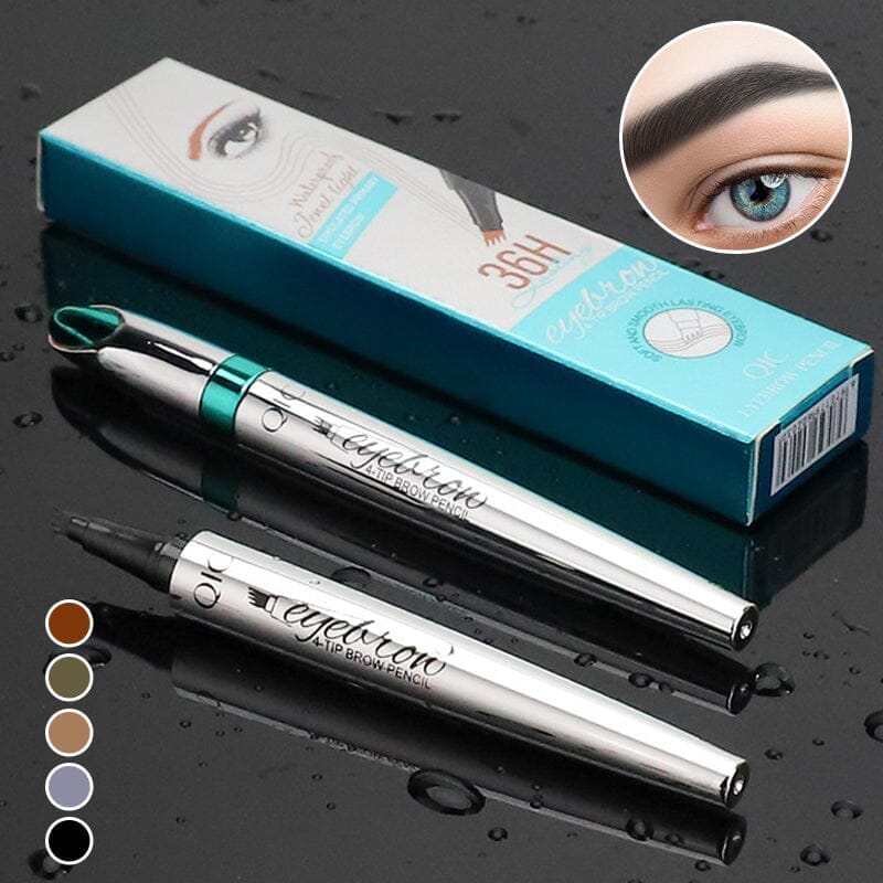 Crayon à sourcils imperméable à 4 pointes pour microblading 3D