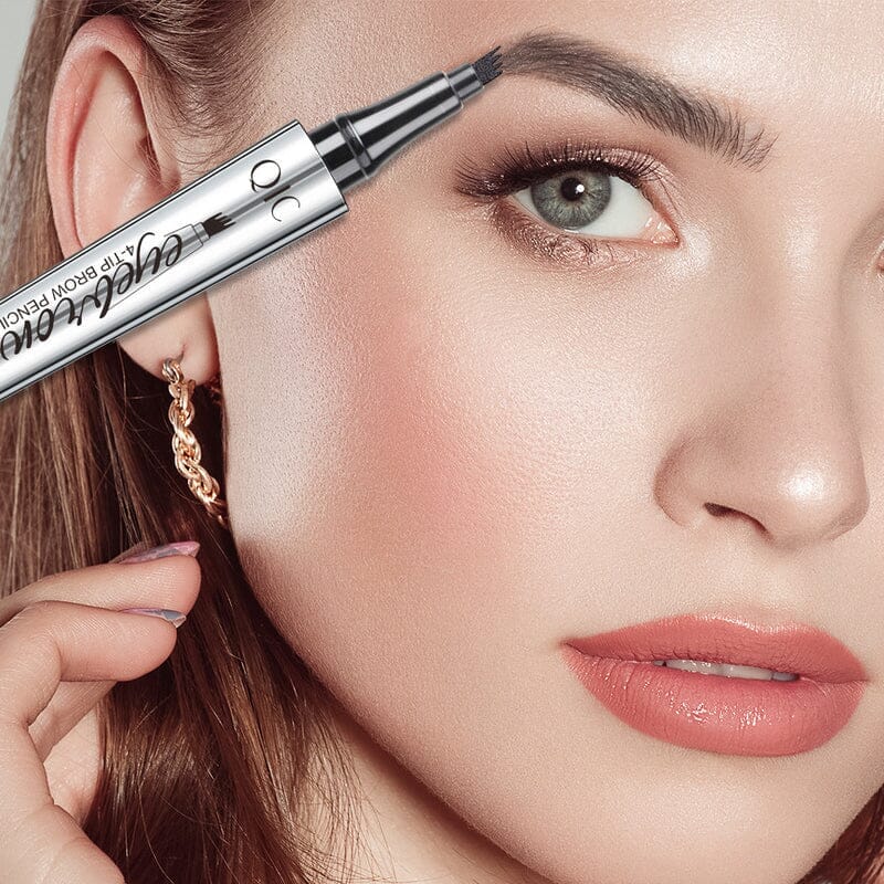 Crayon à sourcils imperméable à 4 pointes pour microblading 3D