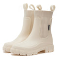 Botas de plataforma de goma impermeables para mujer, PVC antideslizante