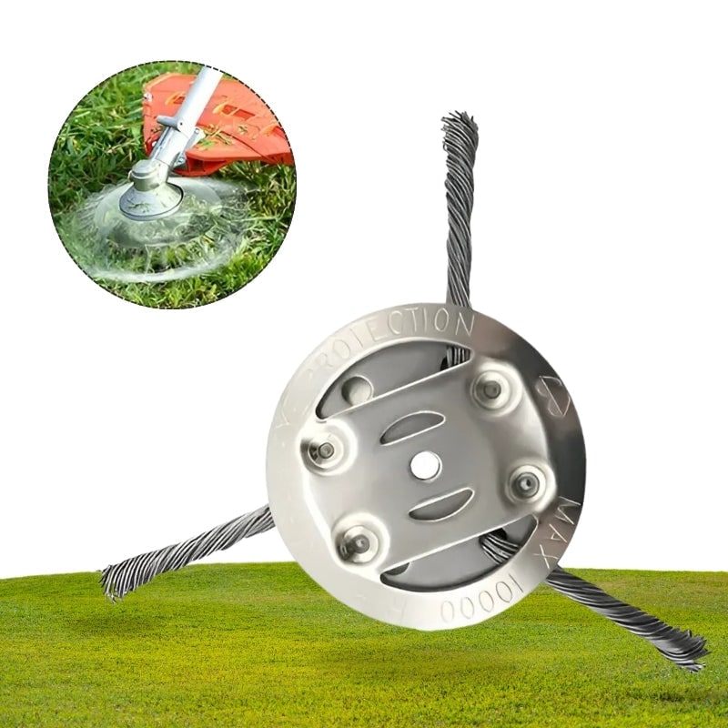 Heavy-Duty Twisted Steel Wire Trimmer Head — Universal Fit For Electric String Trimmers