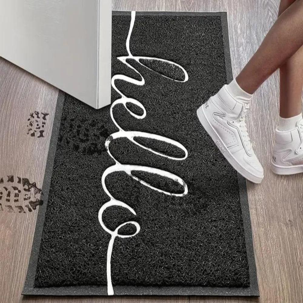 PVC Loop Texture Welcome Mat — Non-Slip Rubber Backing, Durable Outdoor Doormat