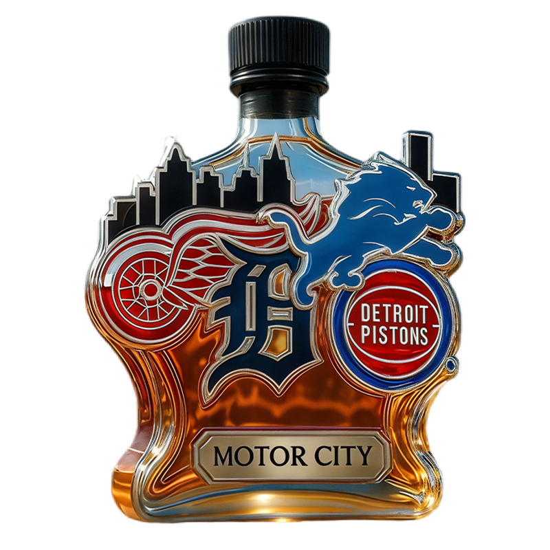 Football Shaped Glass Whiskey Decanter — Clear Finish, Secure Seal