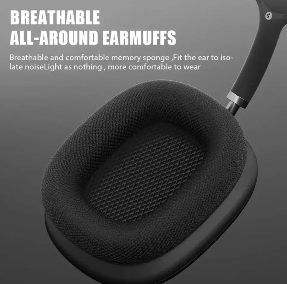 Cuffie wireless over-ear con cancellazione del rumore, bassi profondi, leggere e confortevoli