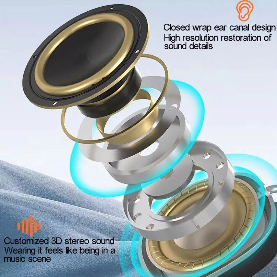 Cuffie wireless over-ear con cancellazione del rumore, bassi profondi, leggere e confortevoli