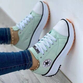 Arch Support Lace-Up Sneakers With Padded Footbed Comfort