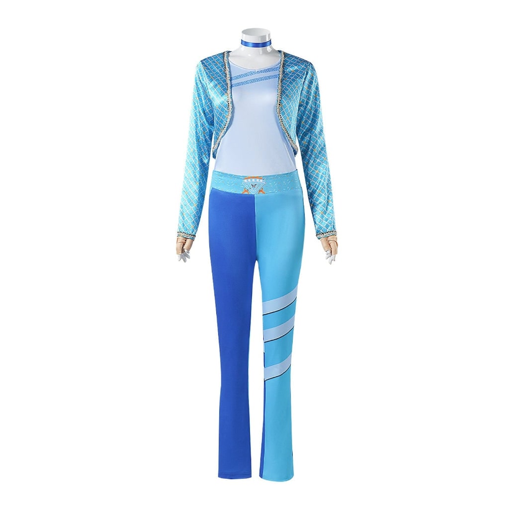 Costume cosplay di Halloween da donna - Completo a due pezzi con giacca corta e pantaloni aderenti