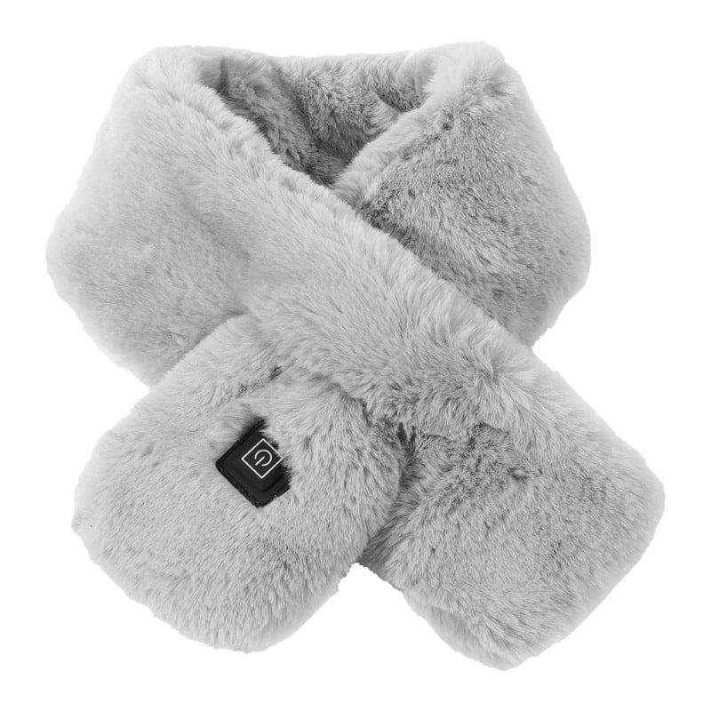 Women's Heated Scarf Neck Wrap Faux Fur USB Heating Pad Three Gear Temp Control