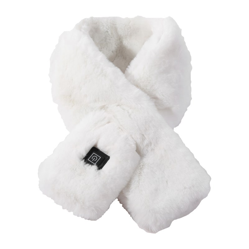Women's Heated Scarf Neck Wrap Faux Fur USB Heating Pad Three Gear Temp Control