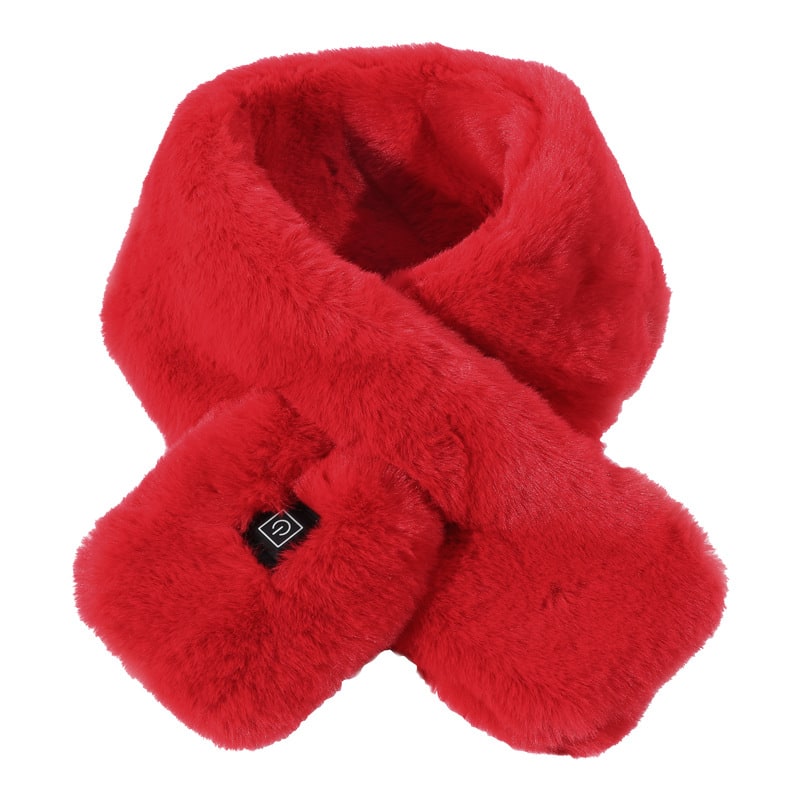 Women's Heated Scarf Neck Wrap Faux Fur USB Heating Pad Three Gear Temp Control