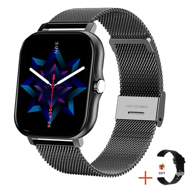 Smartwatch GPS da donna — Display touch, cinturino in metallo a maglia, monitoraggio dell’attività fisica