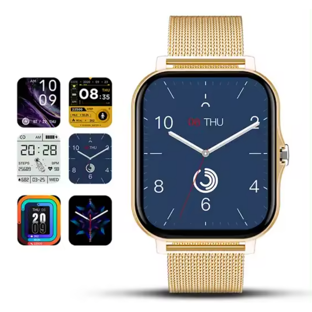 Smartwatch GPS da donna — Display touch, cinturino in metallo a maglia, monitoraggio dell’attività fisica