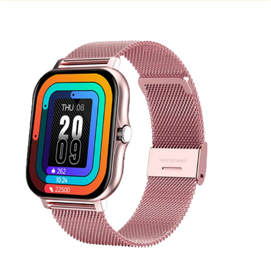 Smartwatch GPS da donna — Display touch, cinturino in metallo a maglia, monitoraggio dell’attività fisica