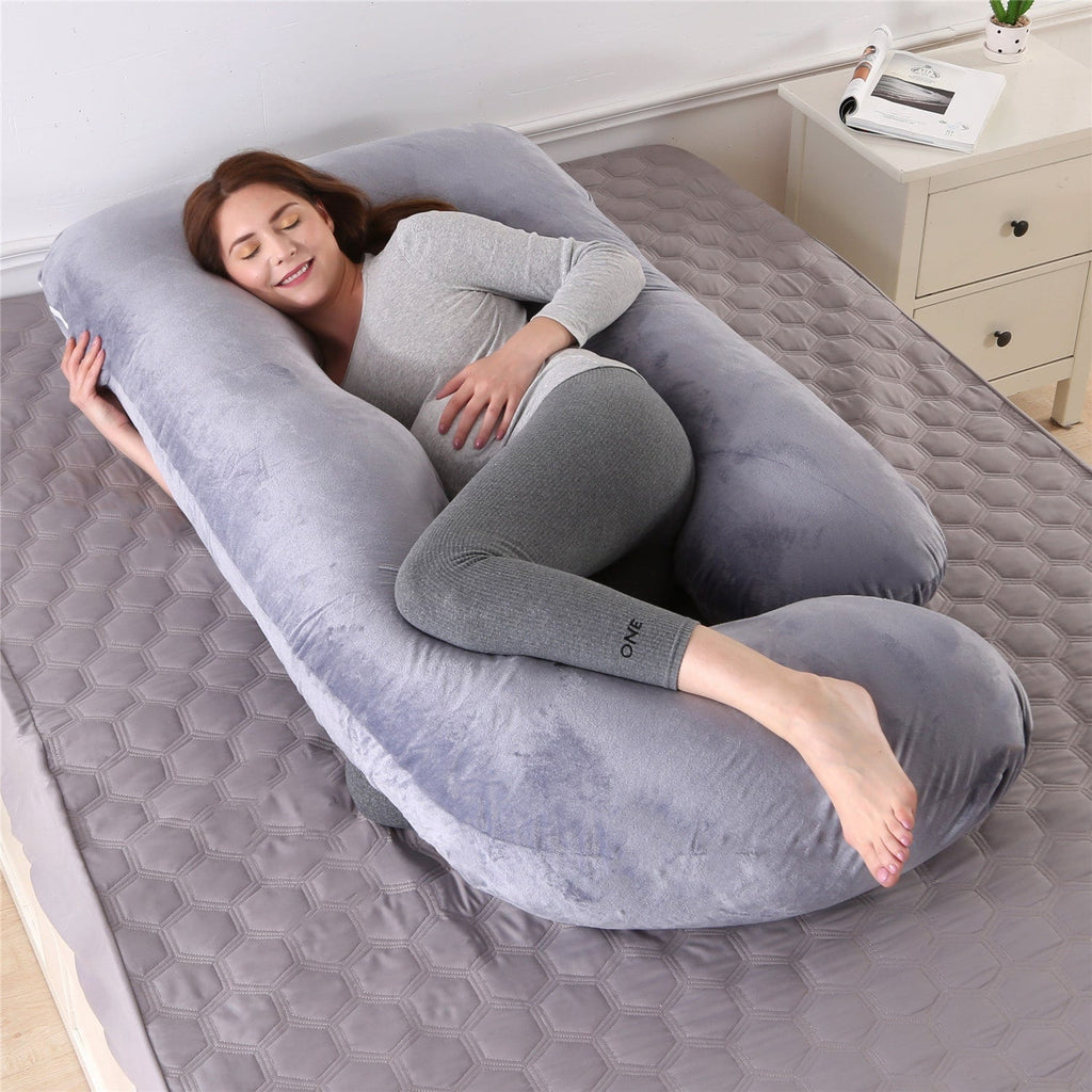 Női U alakú teljes testet támasztó terhességi párna — ergonomikus deréktámasz, vastag párnamag